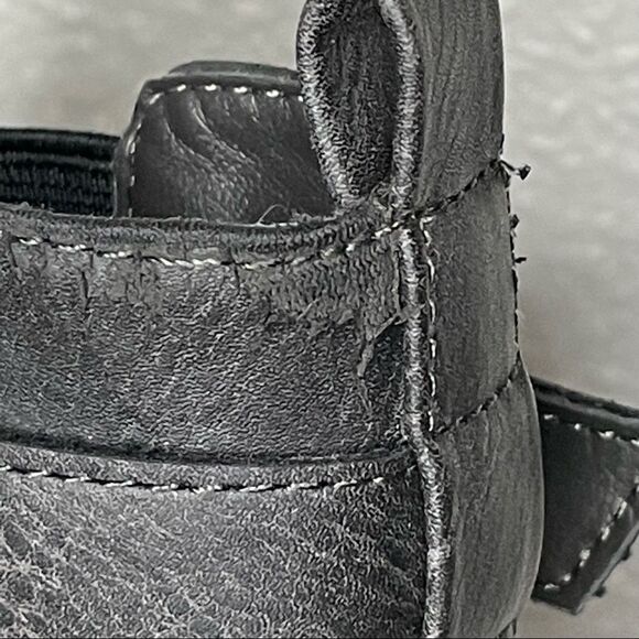 Zigi Soho Gray Kastle Chelsea Double Buckle Chunky Heel Ankle Boots Size 7.5 - Picture 5 of 16